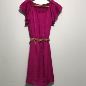 Fuschia Dress with Belt Loops